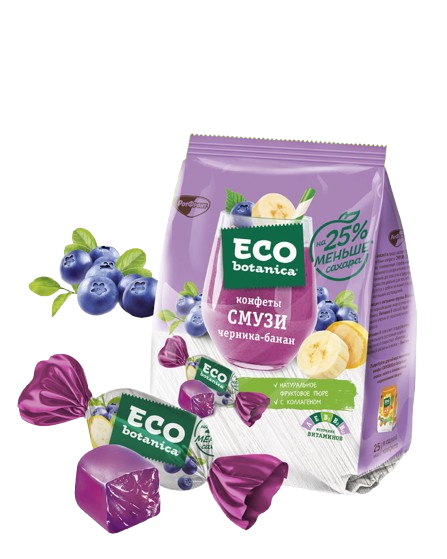 (752) Candy  Eco - botanica, Smoothie blueberry - banana