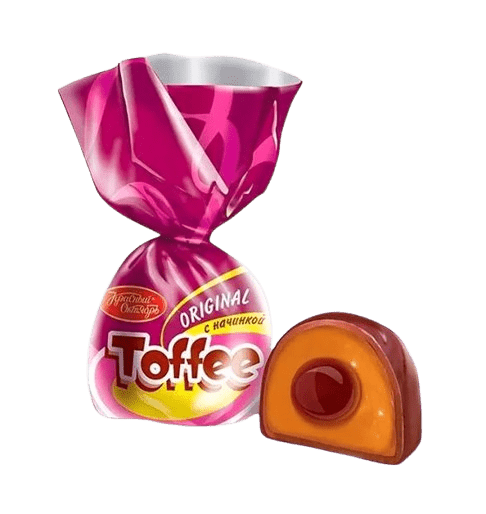 (570) Toffee Original with filling - PLANET OF SWEETS - 100g - 570