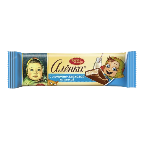 (804) Chocolate Alyonka with milk and cereal filling, 45 gr. (2 bars)