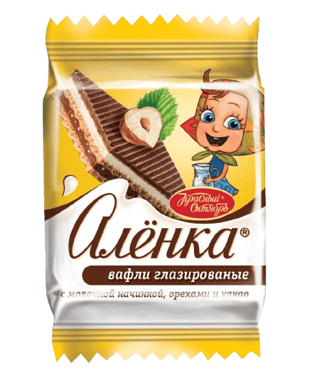 (692) WAFERS Alyonka with milk filling, nuts and cocoa - PLANET OF SWEETS - 100g - 692