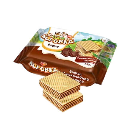 (766) Korovka waffles with chocolate filling 150 gr.