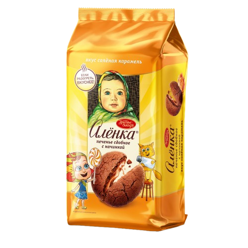 (812) Alyonka Cookies with Salted Caramel Filling, 160g