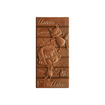 (798) Alyonka Milk Chocolate with Milk Filling and Sprinkles, Krasny Oktyabr, 87g