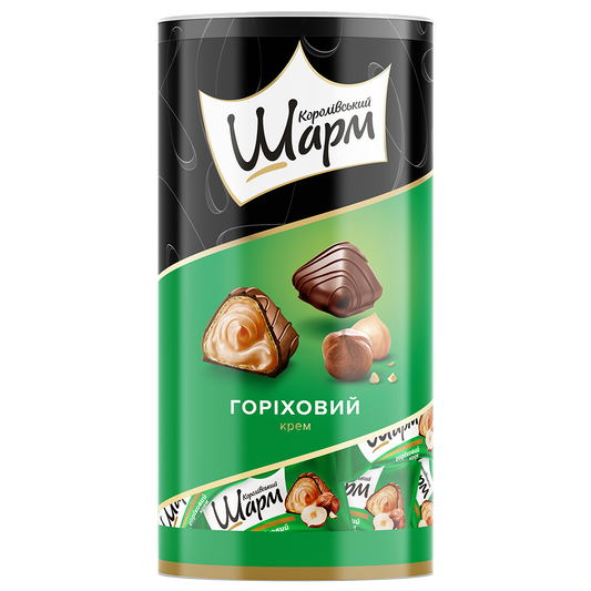 (UA219) Green - Candies "Royal Charm" with Nut Filling, 235g