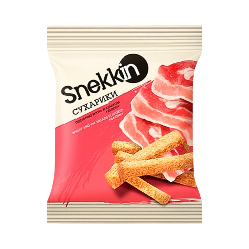 (UA185) Wheat-rye crackers - Snekkin, bacon flavor, 70 g