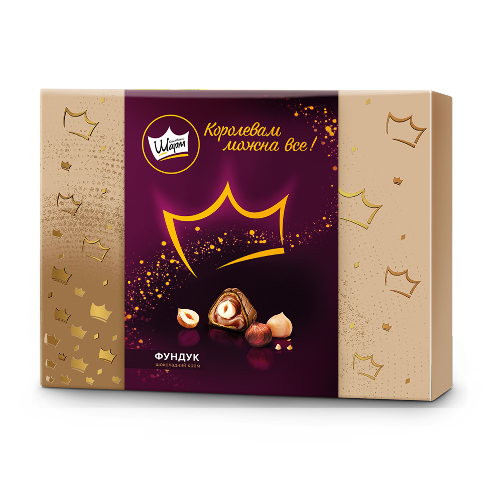 (UA168) Royal Charm with whole hazelnut and chocolate cream 276g