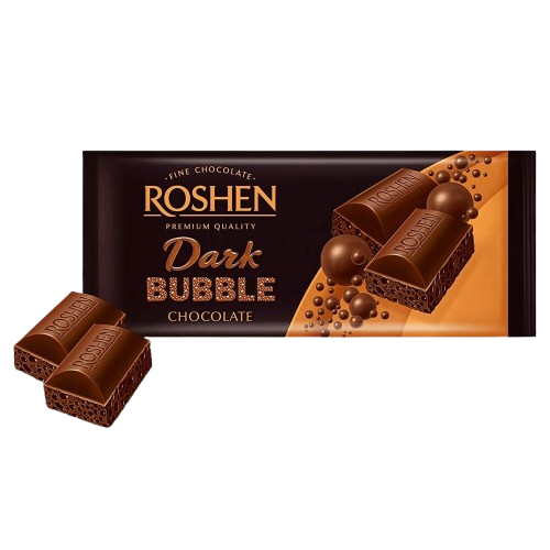 (UA033) Roshen dark aerated chocolate "Dark Bubble", 80 g