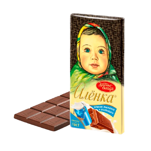 (801) Alyonka "Extra Milk" Chocolate, Krasny Oktyabr, 90g