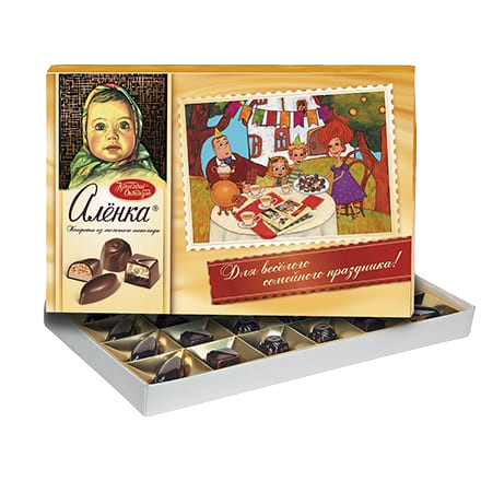 (802) Alyonka Milk Chocolate Boxed Candies, Krasny Oktyabr, 185g