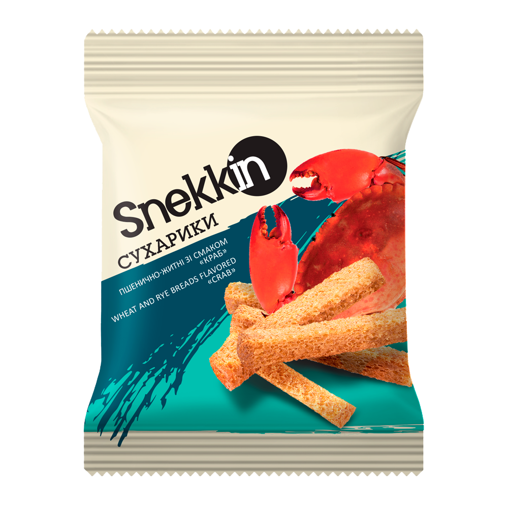 (UA186) Snekkin Wheat crackers with crab flavor - 70 g