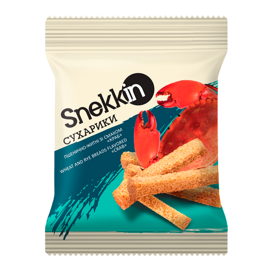 (UA186) Snekkin Wheat crackers with crab flavor - 70 g