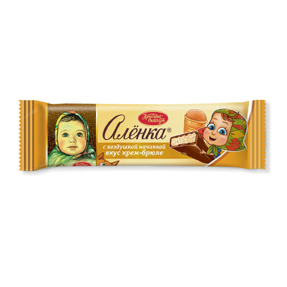 (591) Alyonka chocolate with air filling Creme brulee taste, Red October, 42 gr. (2 bars)