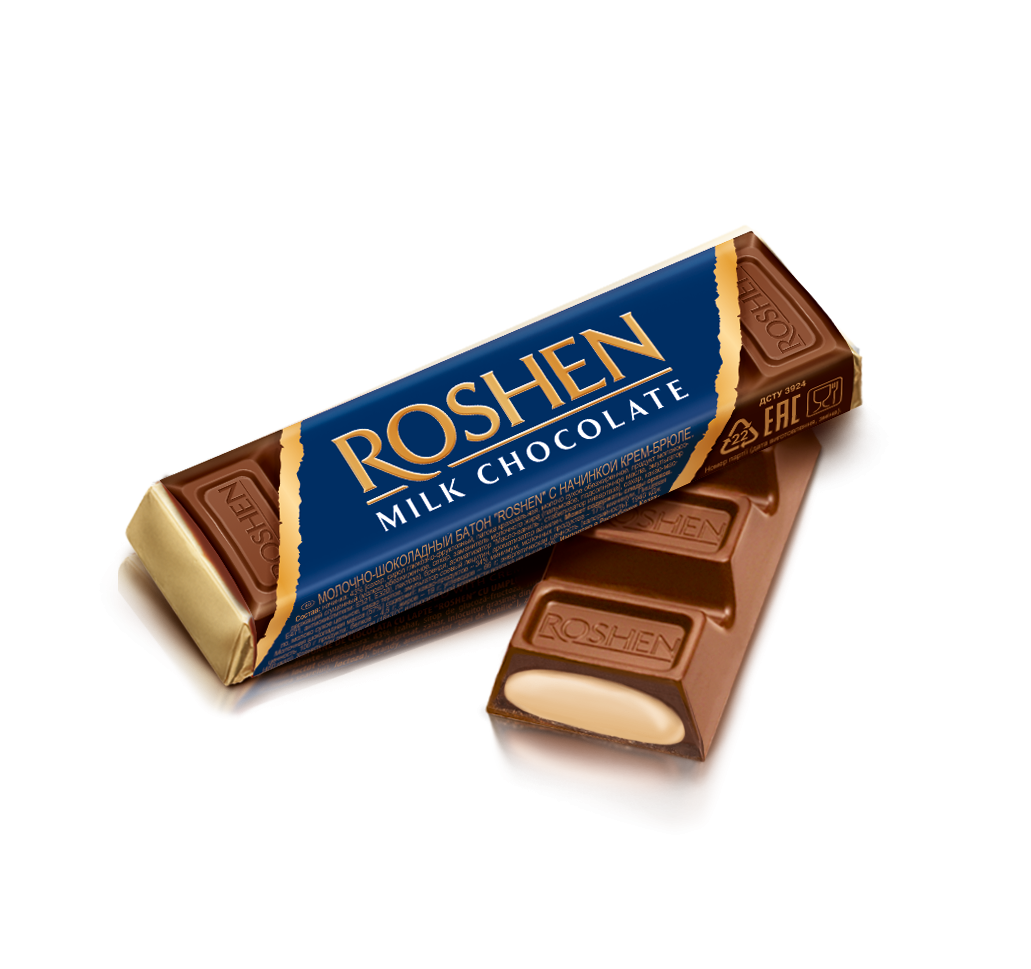 (UA030) ROSHEN creme brulee bar 43g (2 pcs) BLUE